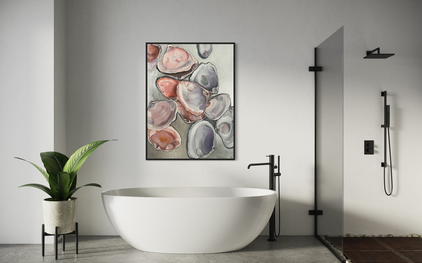 Seashells Painting 48x36 inches Pink