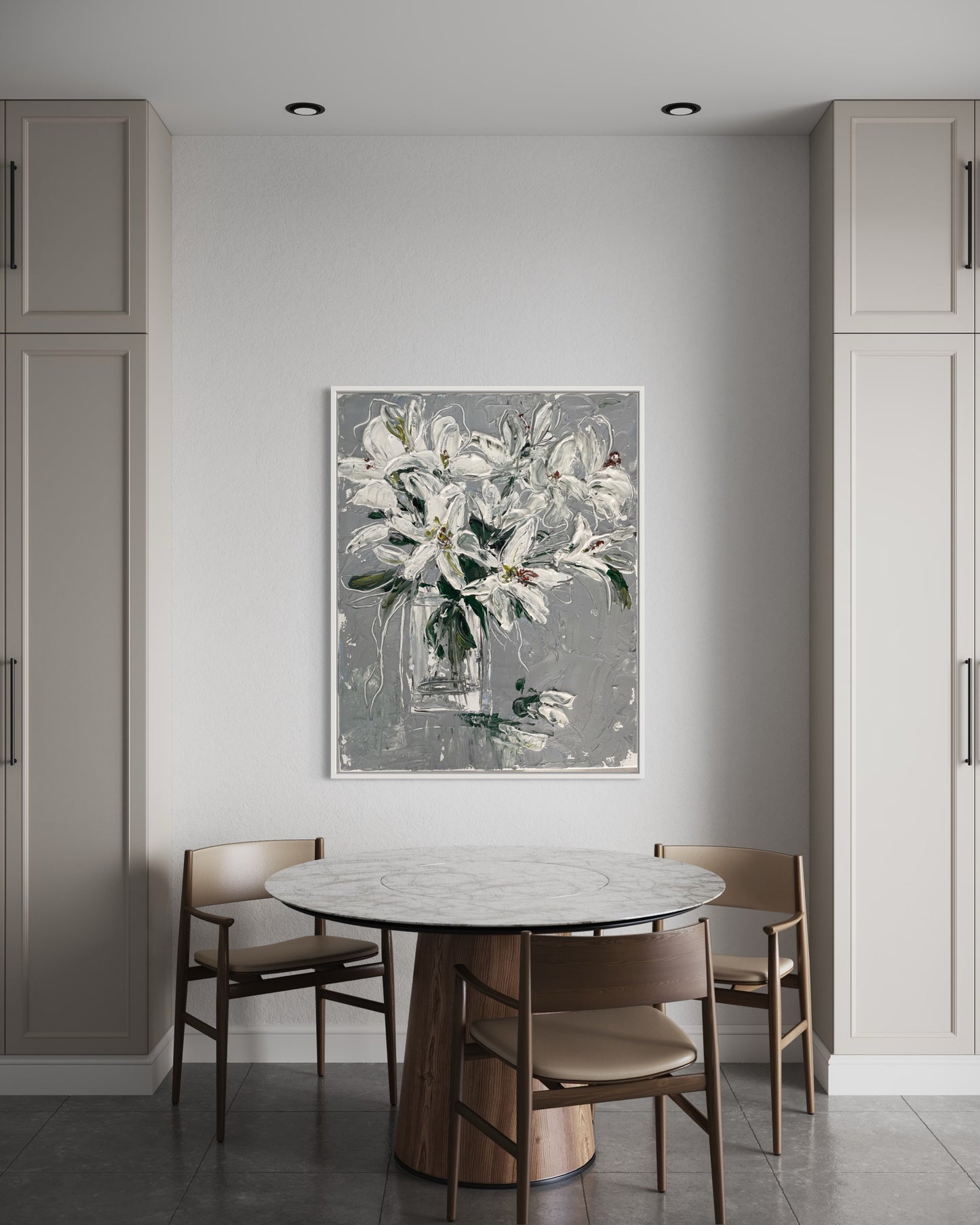 White Lilies Painting 48x36 inches