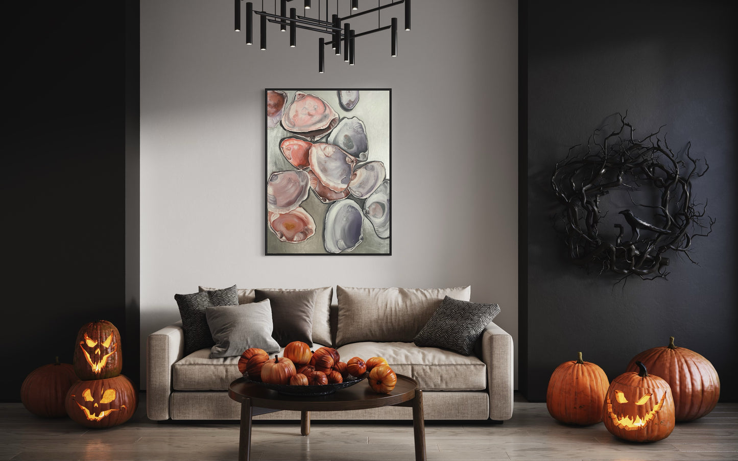 Seashells Painting 48x36 inches Pink
