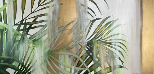 Gold Leaf Palms 36”x72” inches