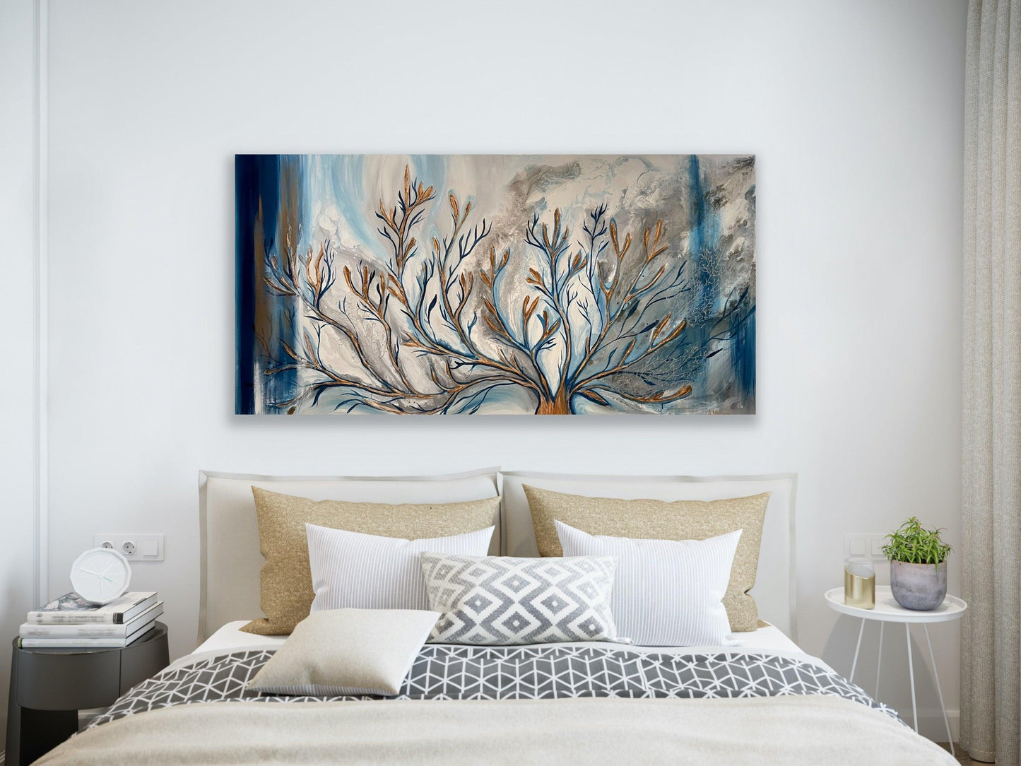 Gold Coral Painting 36x72 inches