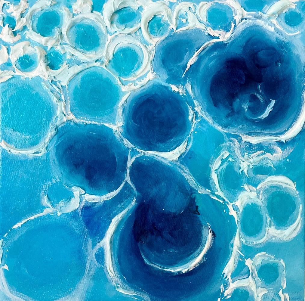 Atlantic Seafoam Triptych 12x12 inches