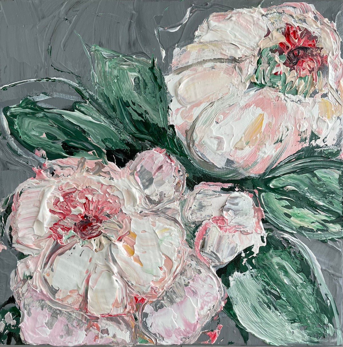 Floral Abstract Paintings 12x12 inches