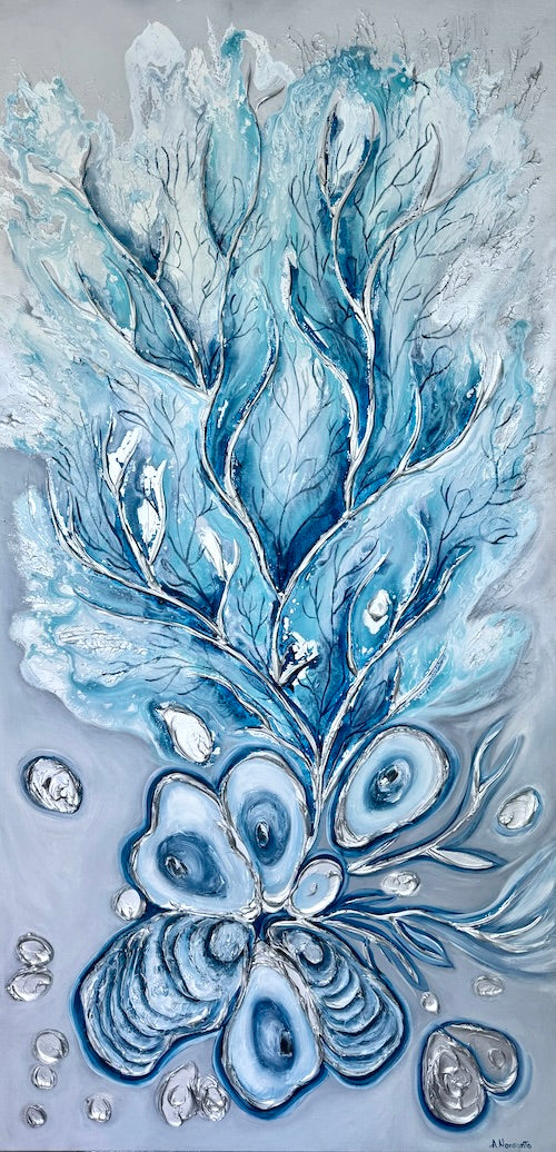 Oyster Stillness 60x30 inches