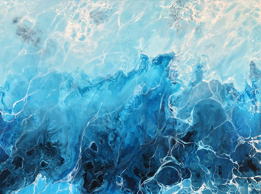 Atlantic Seafoam Painting 40x60 inches