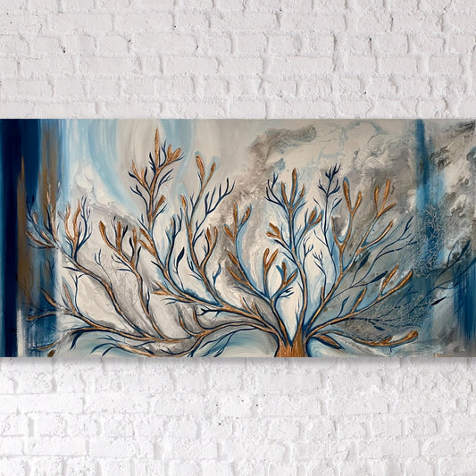 Gold Coral Painting 36x72 inches