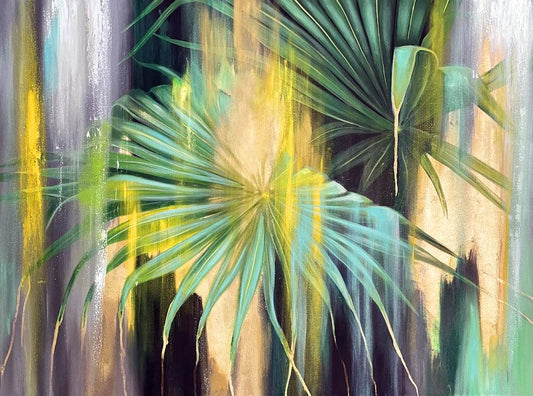 Midnight Palms 40x60 inches