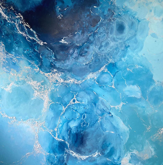 Atlantic Seafoam Painting 60x60 inches